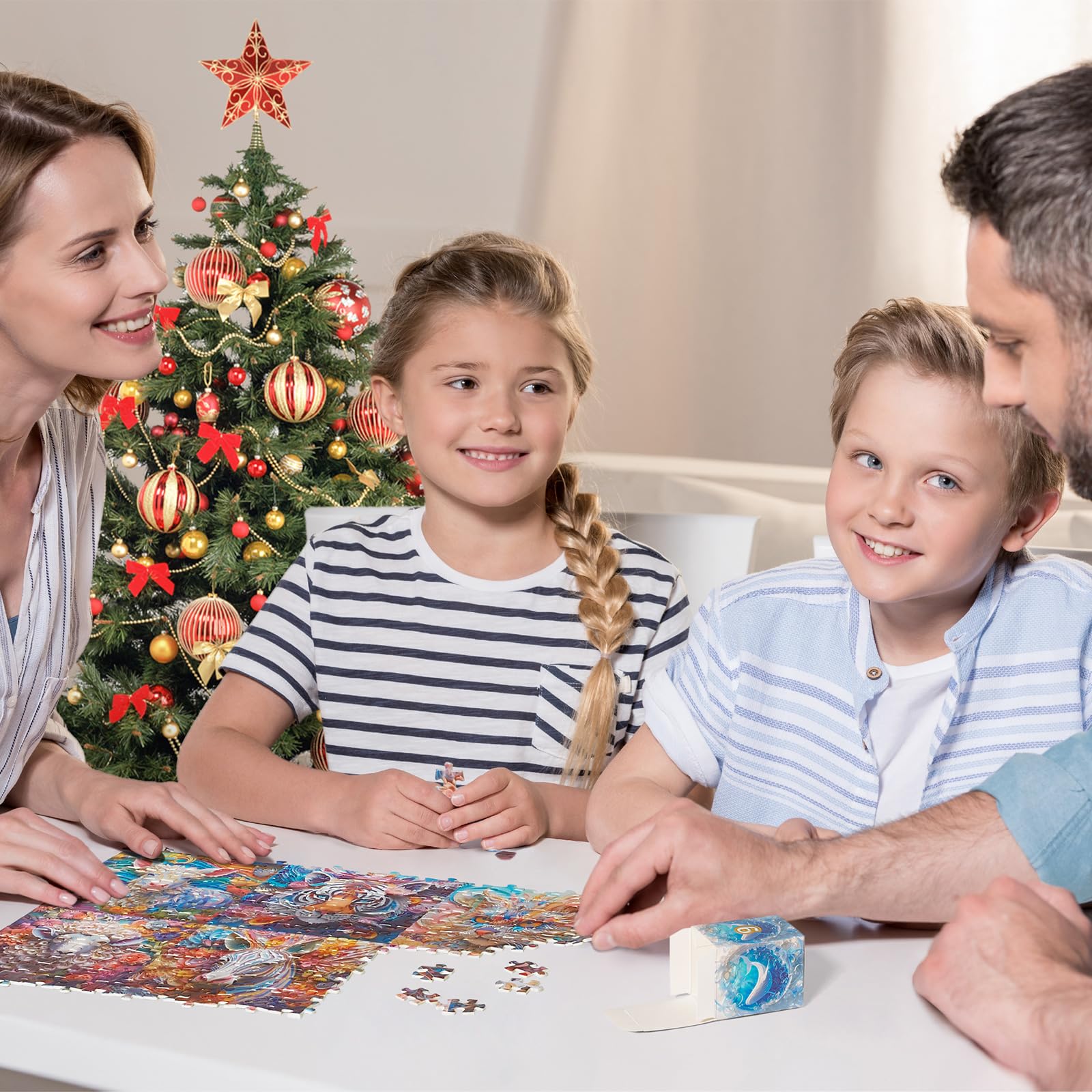 2024 Advent Calendar Puzzle - 3D Visual Puzzle for Adults & Kids, 24-Day Christmas Countdown with Animal Shaped Jigsaw (1008 Pieces) - Perfect Holiday Gift & Family Activity for Christmas Decorations & Countdown Fun