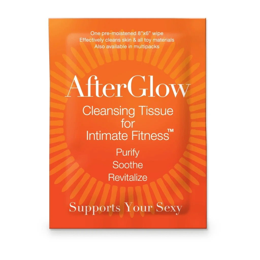 Afterglow Singles Cleansing Tissues - Gentle Makeup Remover Wipes for Face & Eyes | Travel-Friendly & Hypoallergenic | Perfect for On-the-Go Skincare & Post-Workout Refresh