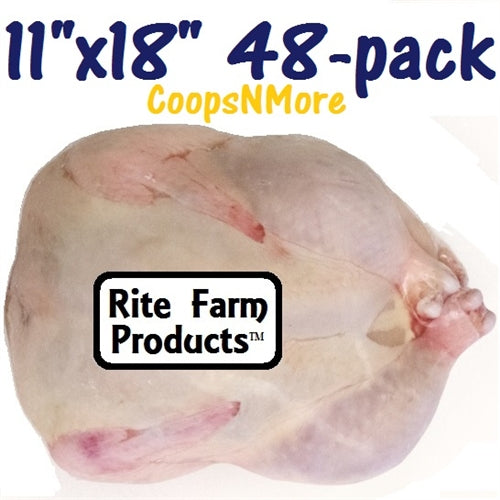 48 Pack 11x18 Poultry Shrink Bags for Chicken, Turkey & Meat - Heavy Duty Freezer Bags for Vacuum Sealing, Food Storage & Sous Vide Cooking