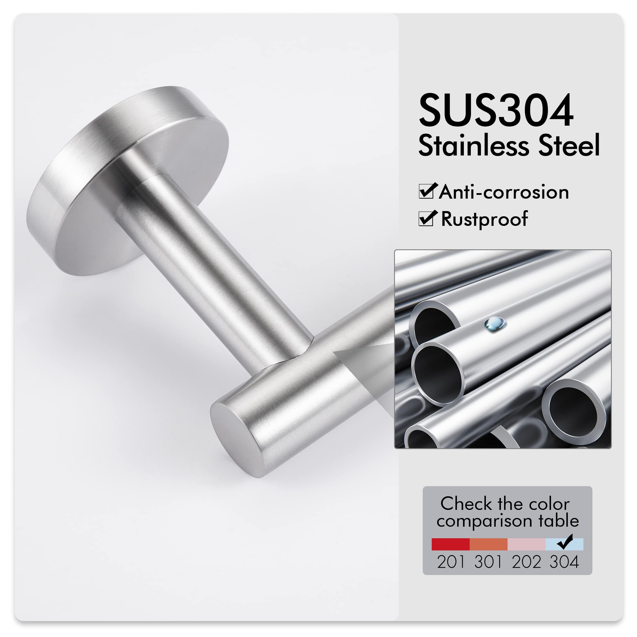 2 Pack KES Stainless Steel Toilet Paper Holder for Bathroom - 304 Brushed Wall Mount Tissue Roll Dispenser (A2175S12-2-P2) - Perfect for Modern Homes & Commercial Restrooms