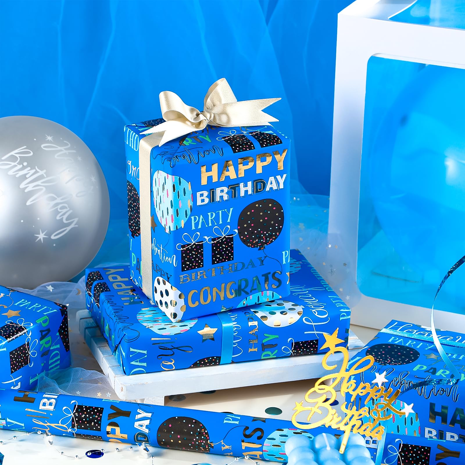 WRAPAHOLIC Birthday Wrapping Paper - Mini Roll (17