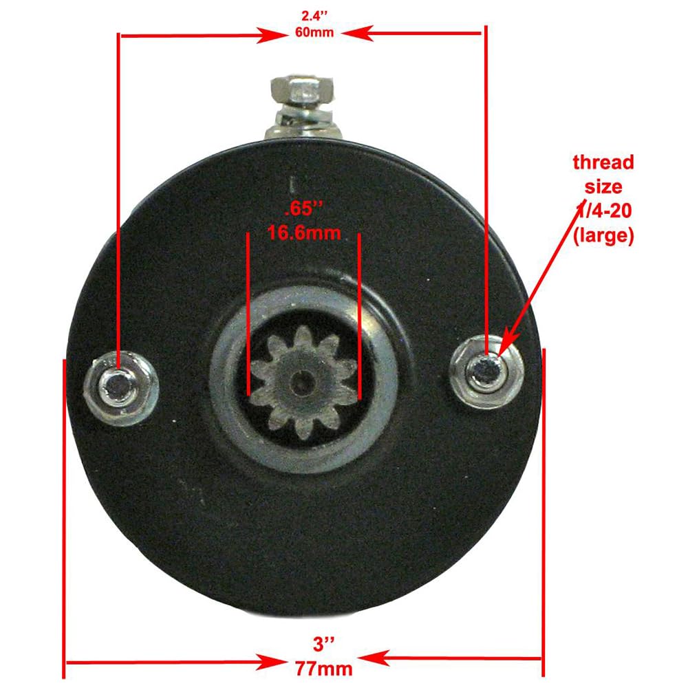 RAREELECTRICAL Harley Davidson Police Model FLPF Starter & Solenoid 1971-1972 - Compatible with 74169-69, 7416969 | Motorcycle Engine Replacement Part for Police Bikes & Classic Harley Restoration