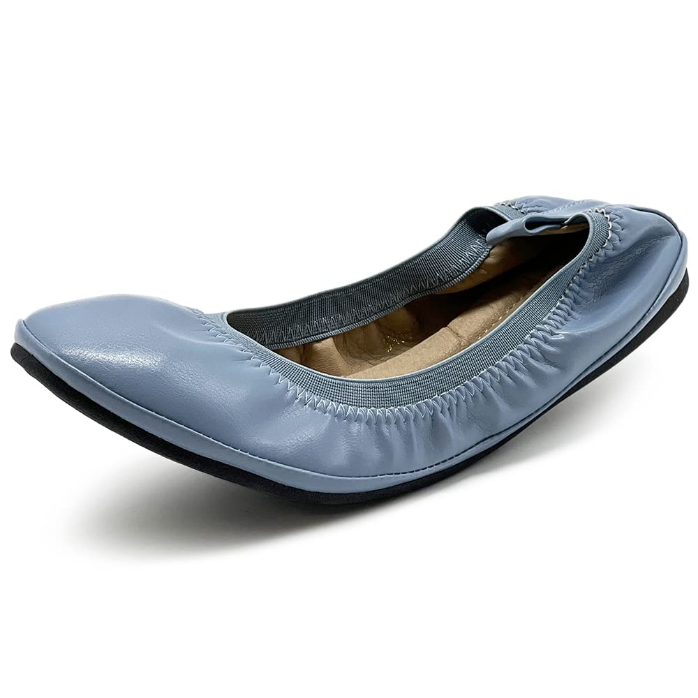 Ollio Women's Comfort Ballet Flats with Shoe Collar Pull Tab - Slip-On Loafers for Work, Office & Casual Wear