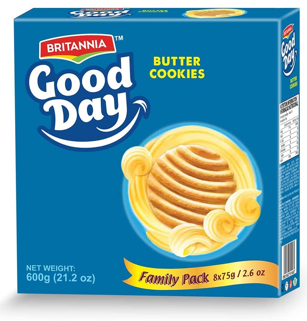 Britannia Good Day Butter Cookies 21.2oz - Breakfast & Tea Time Snacks for Family Sharing