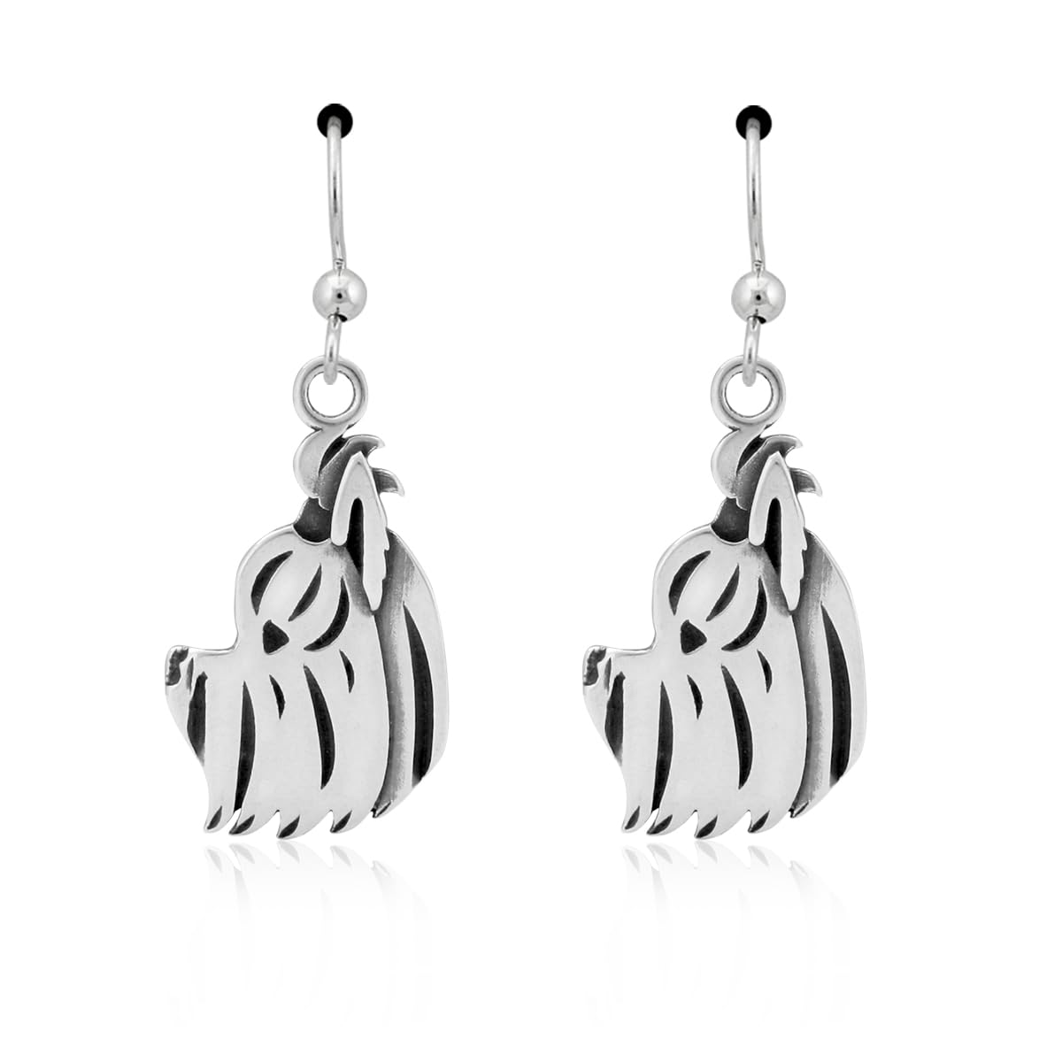 Sterling Silver Yorkshire Terrier Dog Earrings - Cute Puppy Cut Head Design - Perfect Gift for Dog Lovers & Yorkshire Terrier Owners - Great for Casual Wear, Parties & Special Occasions