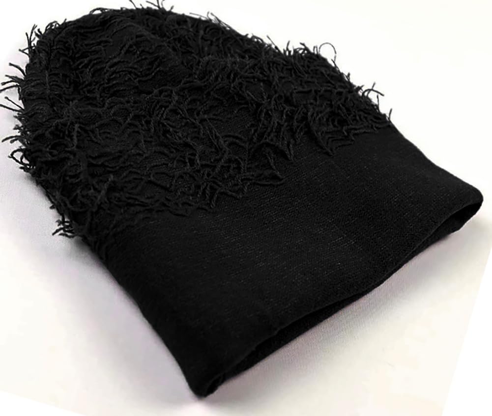 Distressed Knitted Balaclava Ski Mask - Windproof Full Face Cover for Men & Women - Winter Beanie Neck Warmer for Skiing, Snowboarding & Outdoor Activities