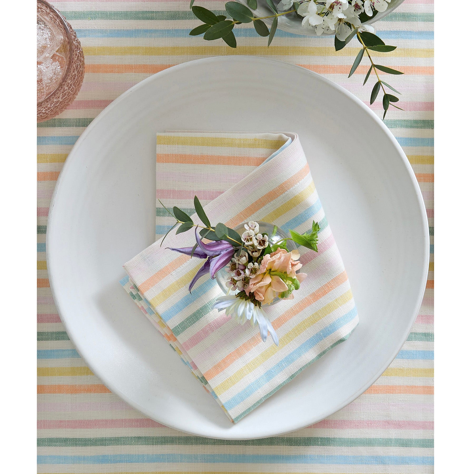 Premium Julia Napkins Set of 4 - 100% Cotton Decorative Dinner Napkins for Formal Dining, Parties & Special Occasions