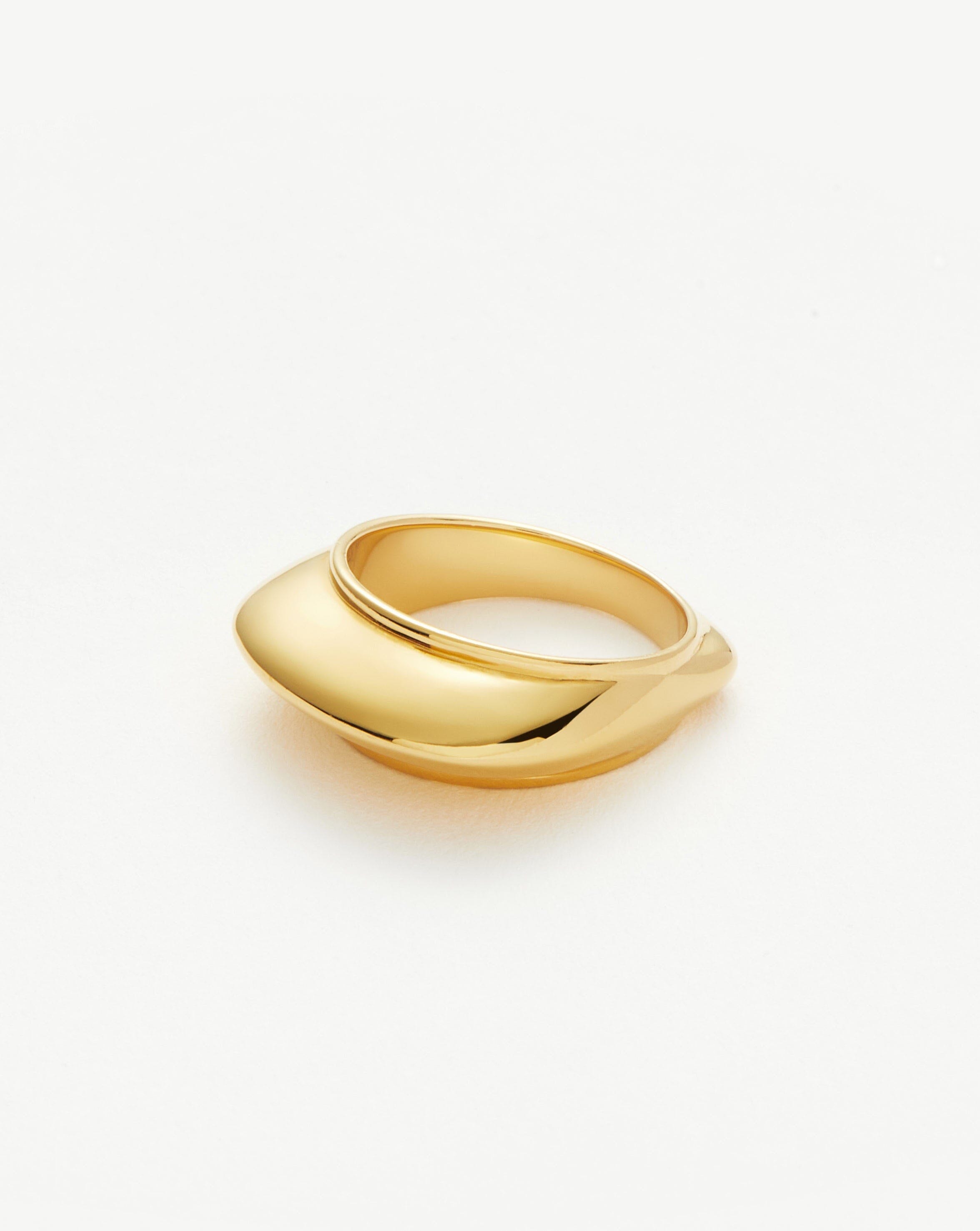 Hera Dome Stacking Ring - 18k Gold Vermeil Stackable Rings for Women | Elegant Layered Jewelry for Everyday Wear & Special Occasions
