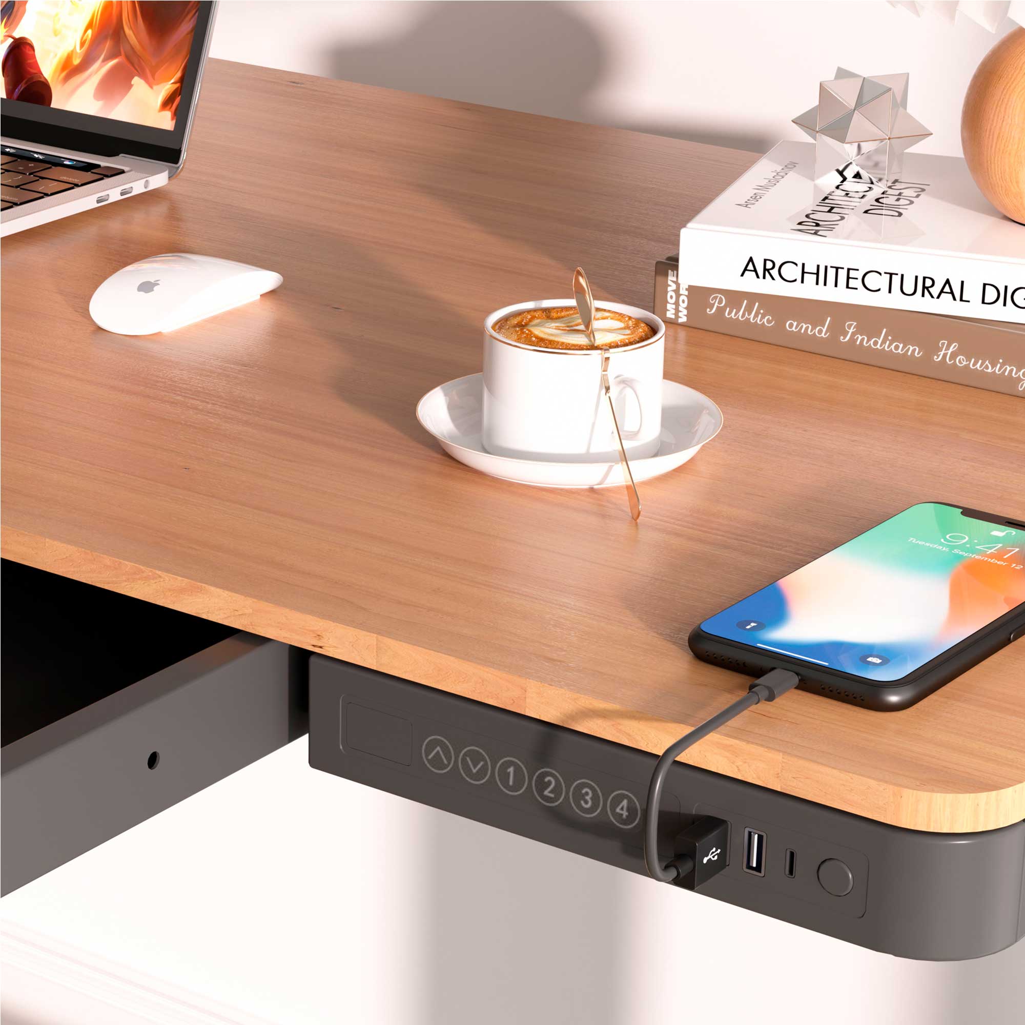 Adjustable Single Motor Sit Stand Desk - 47.2