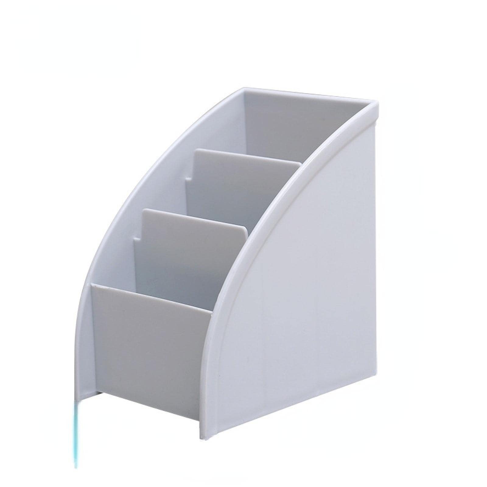 Mindong Plastic Storage Box - Desktop Trapezoidal Organizer for Office Supplies, Cosmetics & Sundries | Grey | Perfect for Home, Office & Beauty Storage