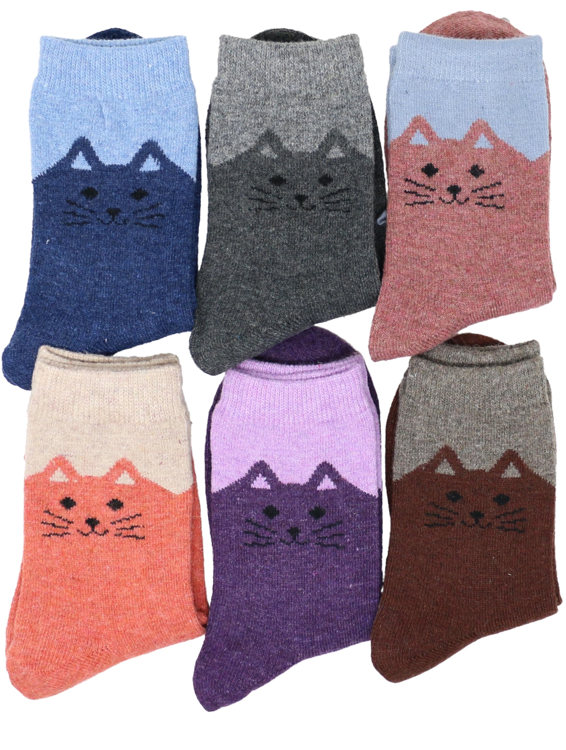 KMystic Women's 6-Pack Hiking Trail Socks - Moisture Wicking, Cushioned Support for Outdoor Adventures, Running & Trekking