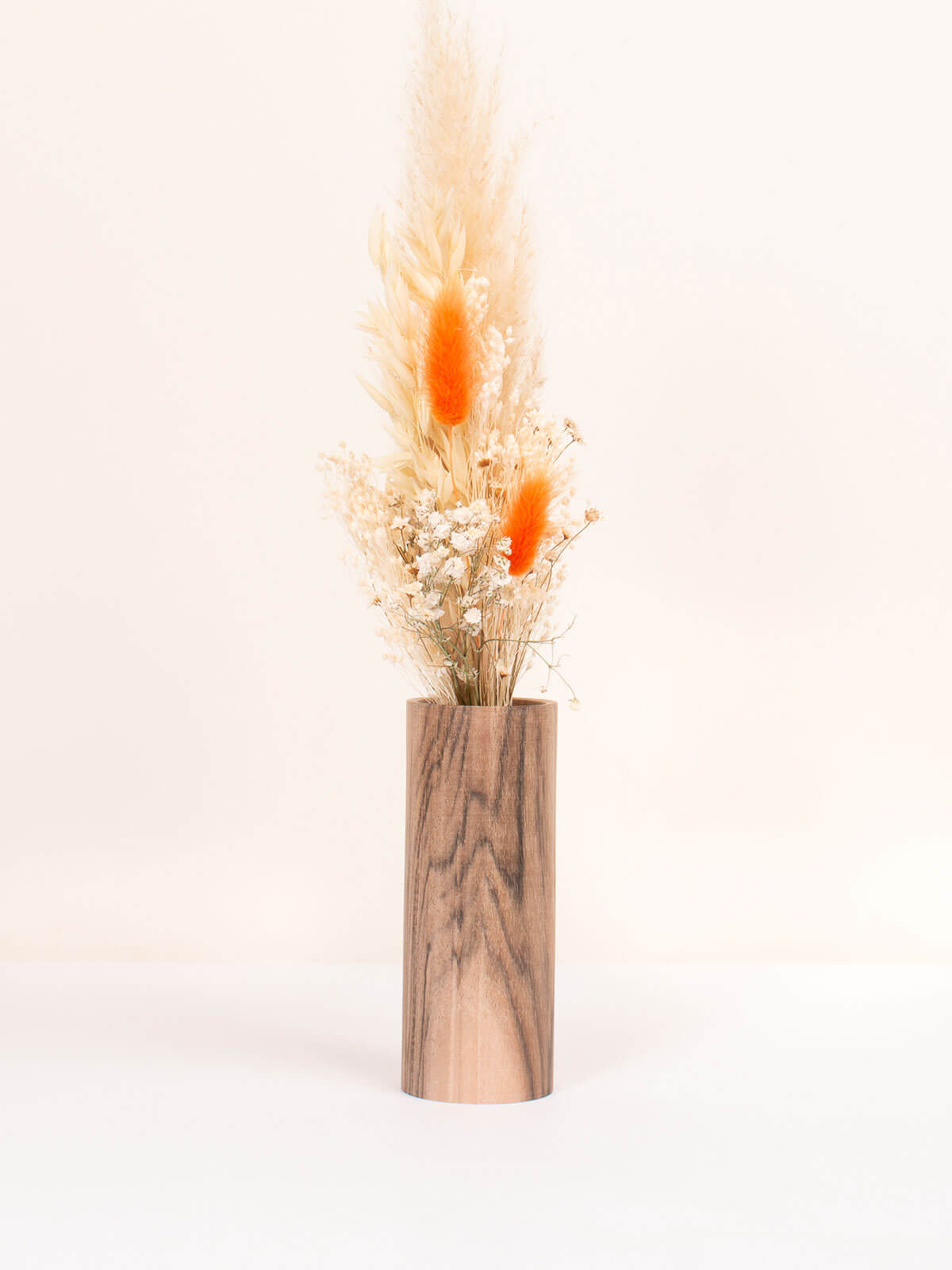 Handmade Walnut Wood Dried Flower Vase - Rustic Home Decor for Farmhouse, Boho & Wedding Centerpieces - Perfect for Living Room, Bedroom & Tabletop Display