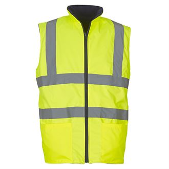 High Visibility Reversible Fleece Vest for Men & Women - Warm Reflective Safety Jacket for Outdoor Work, Running, Cycling, and Construction