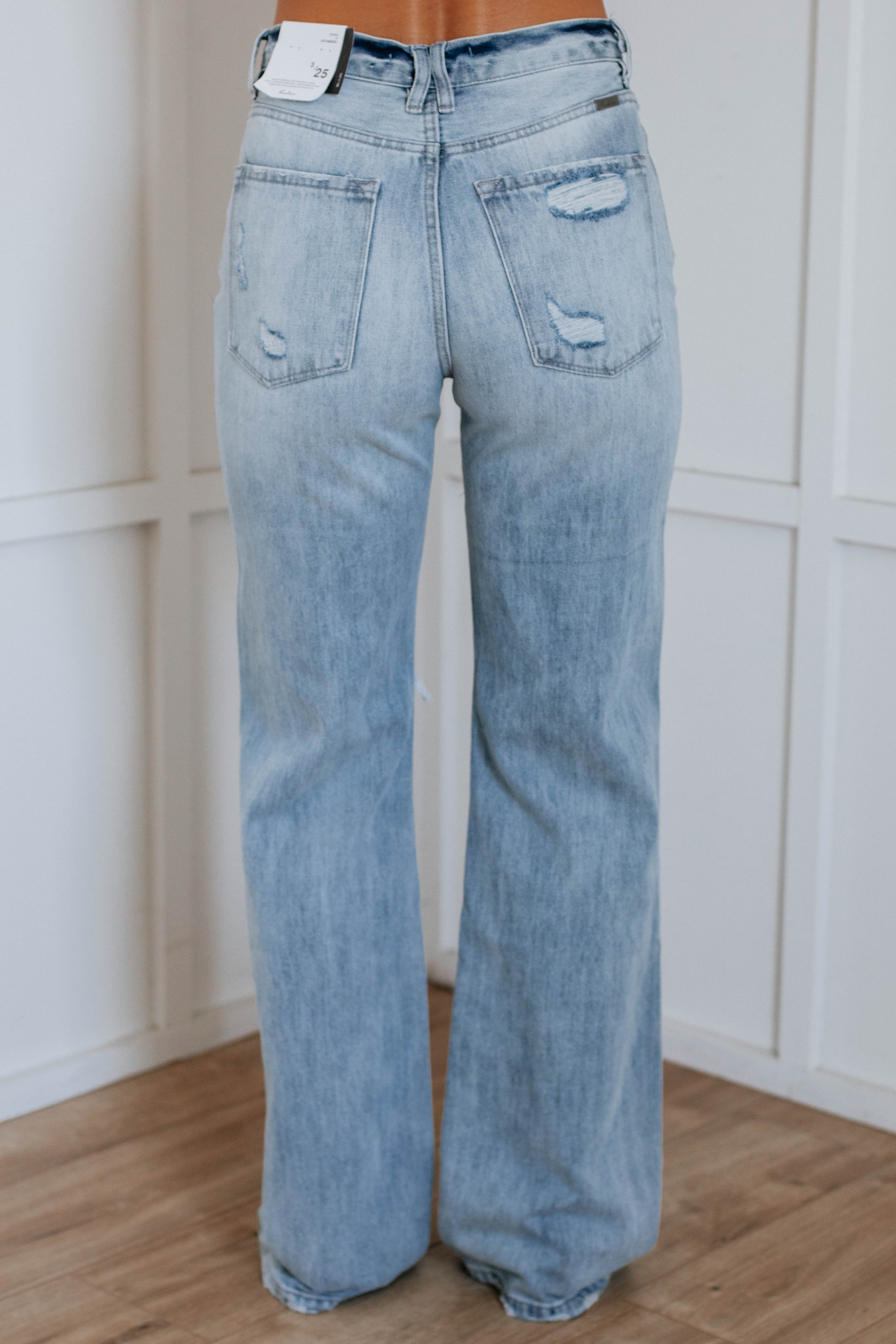 Isabelle KanCan Light Wash High Waist Skinny Jeans for Women - Trendy Distressed Denim Pants for Casual Wear & Night Out
