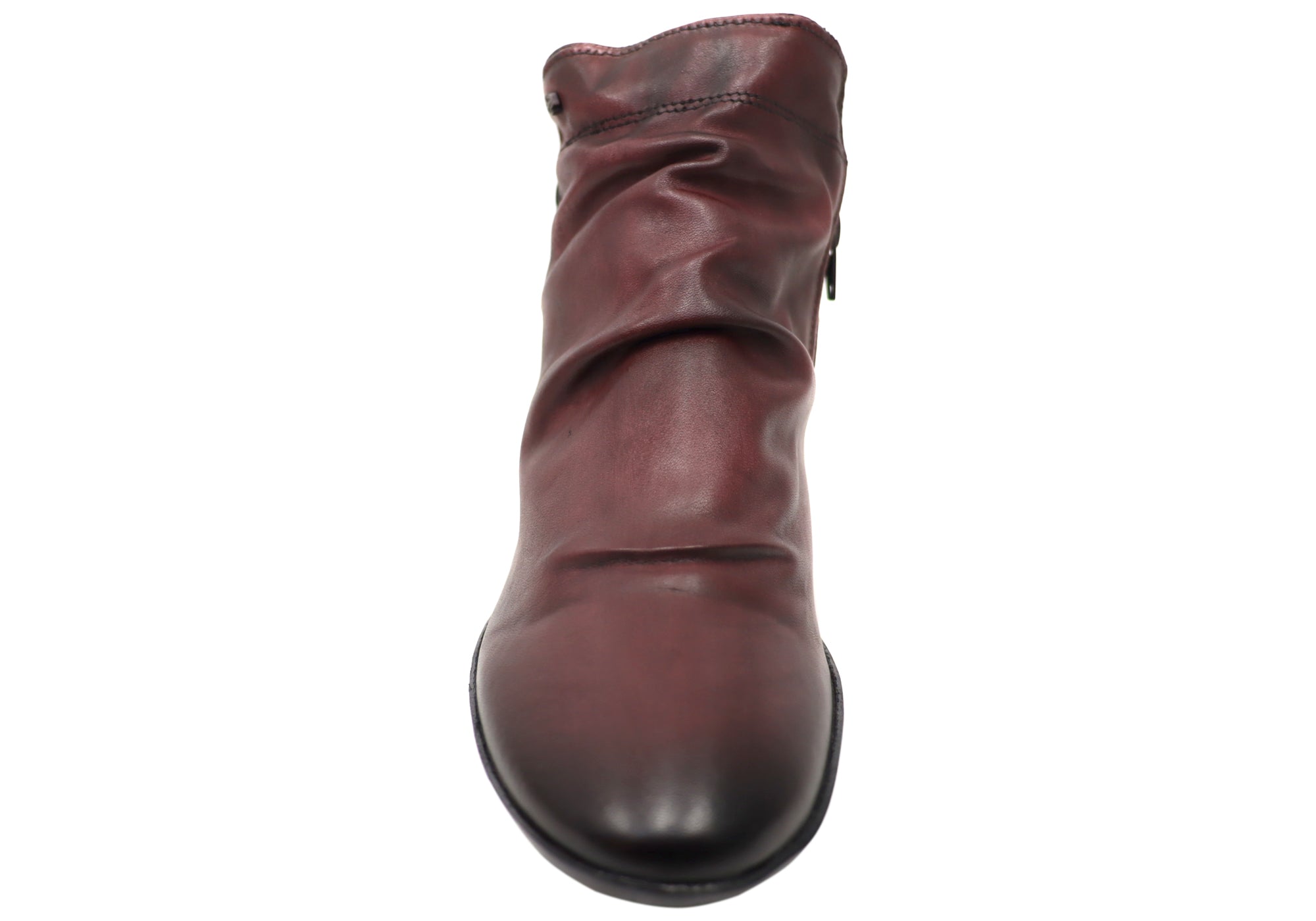 Perlatto Linda Women's Comfortable Leather Ankle Boots - Brazilian Made Leather Booties for Walking, Work & Casual Outfits
