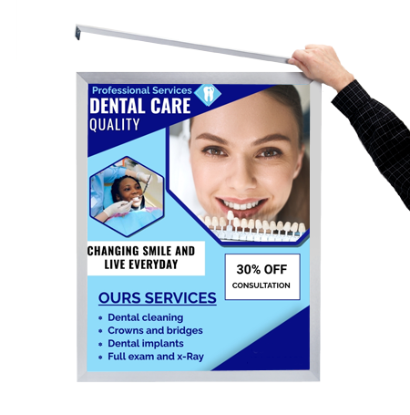 12x36 Euro Style Poster Frame - Top & Side Load Design for Signs, Artwork, and Photos | Perfect for Home, Office, and Gallery Displays