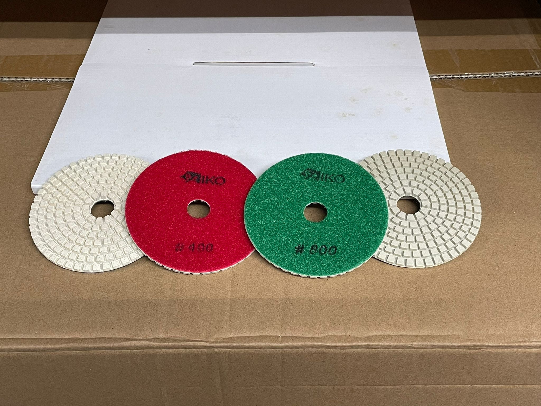 4-Piece Marble Polishing Pads Set for Stone, Granite, Concrete - Model PAD 4M - Perfect for Countertop Restoration & DIY Home Improvement Projects