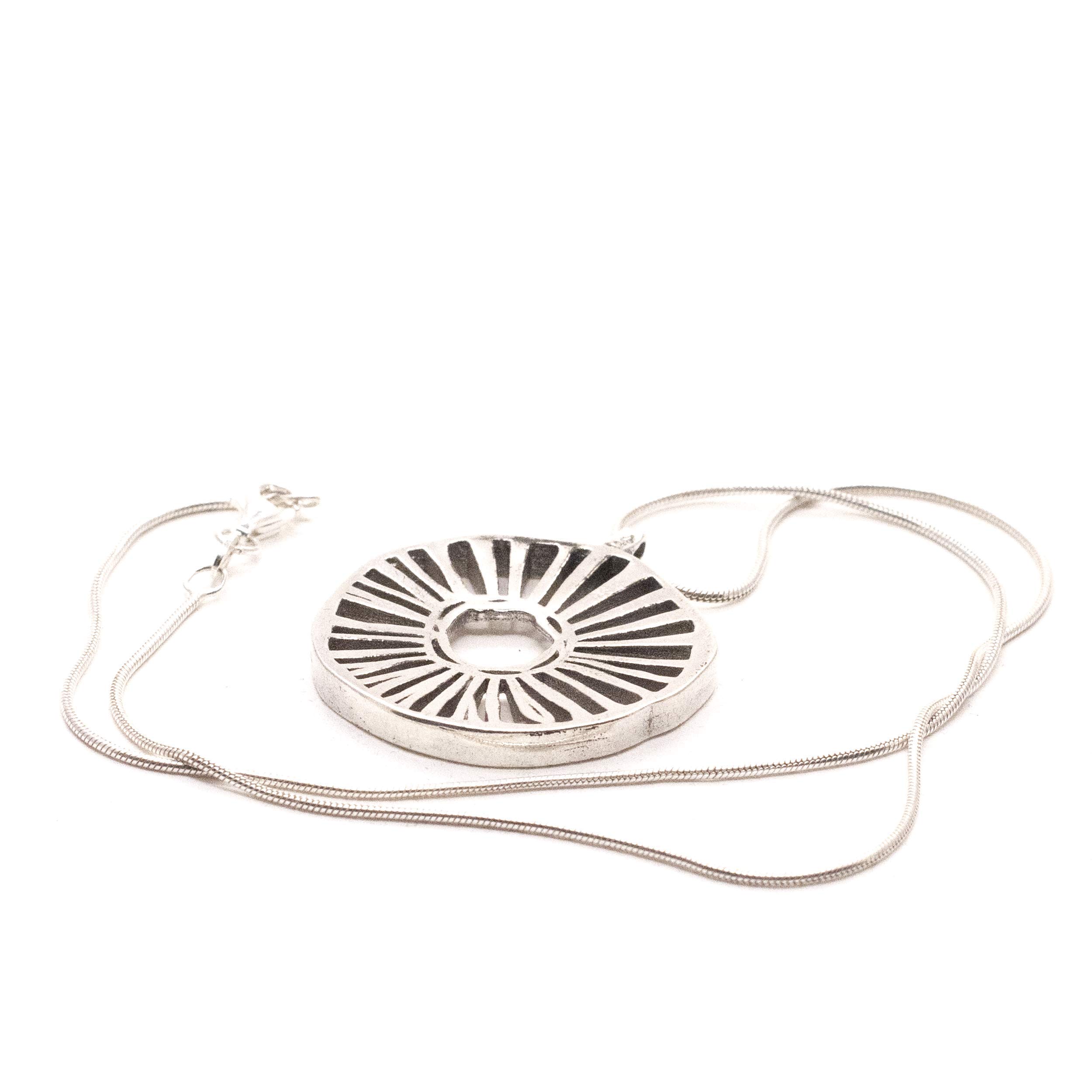 Tigerborg Women's 925 Sterling Silver Handmade Energy & Light Pendant Necklace - Scandinavian Design Jewelry with 18