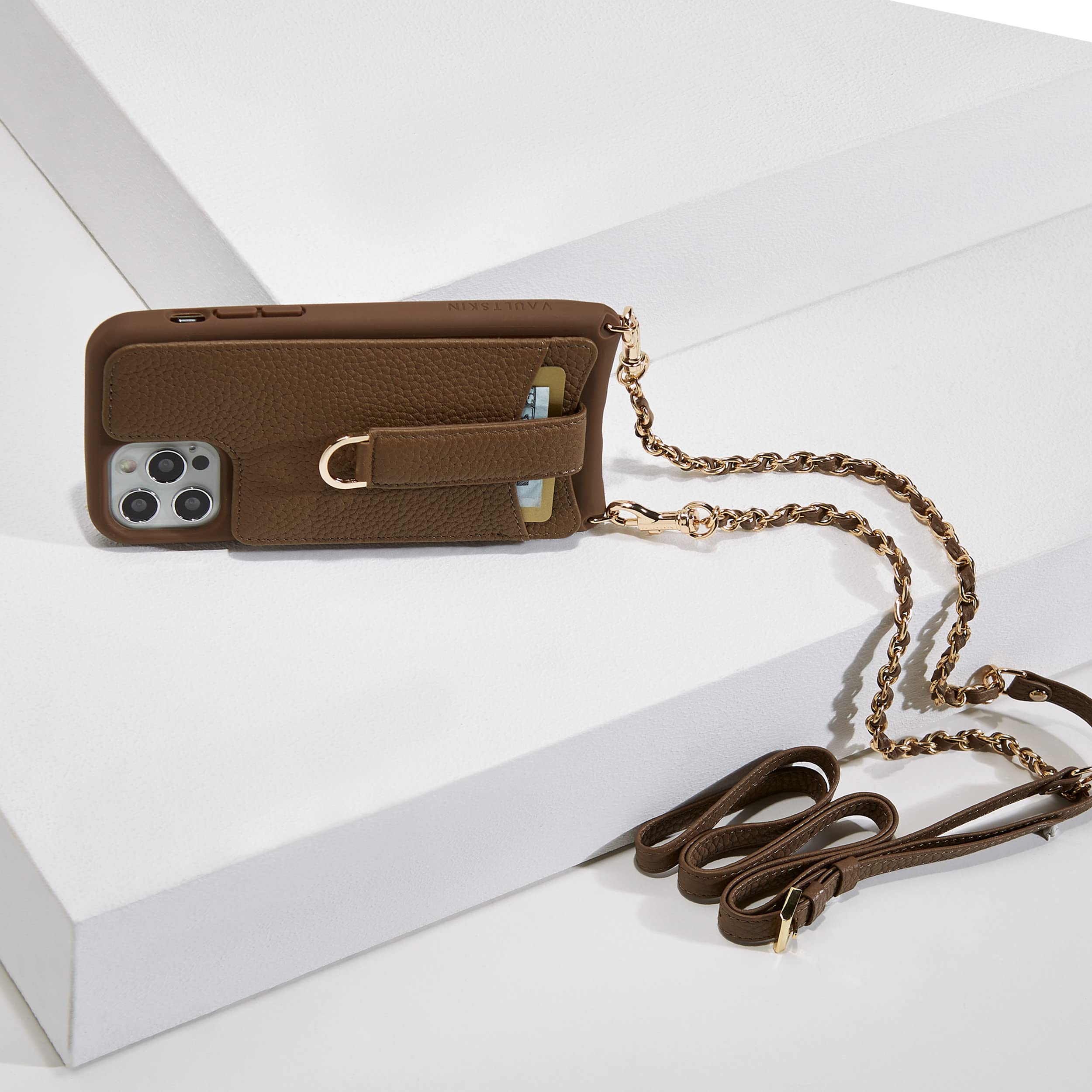 Vaultskin Victoria Genuine Leather Wallet Case for iPhone with Crossbody Strap - RFID Blocking Card Holder & Cash Pocket | Perfect for Travel, Shopping & Everyday Use