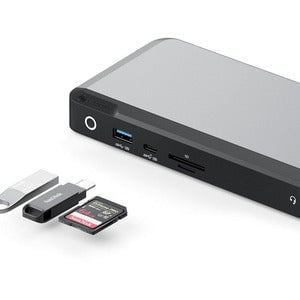 Alogic DX3 Triple Display Docking Station - 3x DisplayPort, 3x USB-A, USB-C, Gigabit Ethernet - HD Video & Fast Data Transfer for Home Office & Gaming Setup