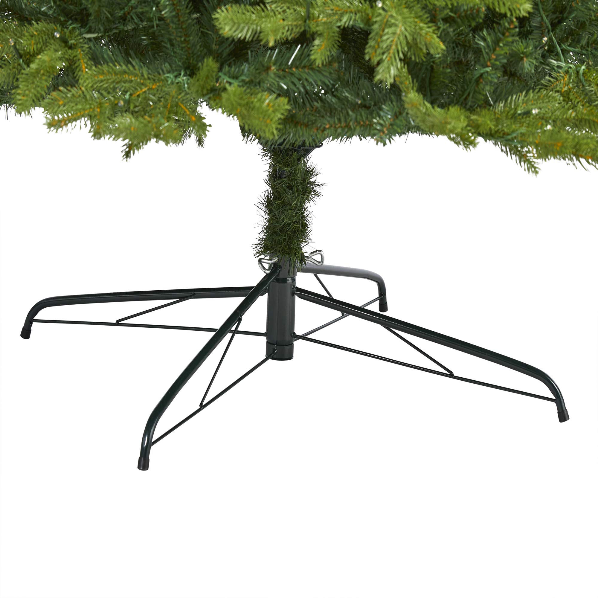 Nearly Natural 10ft Belgium Fir Artificial Christmas Tree with 1050 Clear LED Lights - Realistic Holiday Decor for Home, Office & Party Decorations
