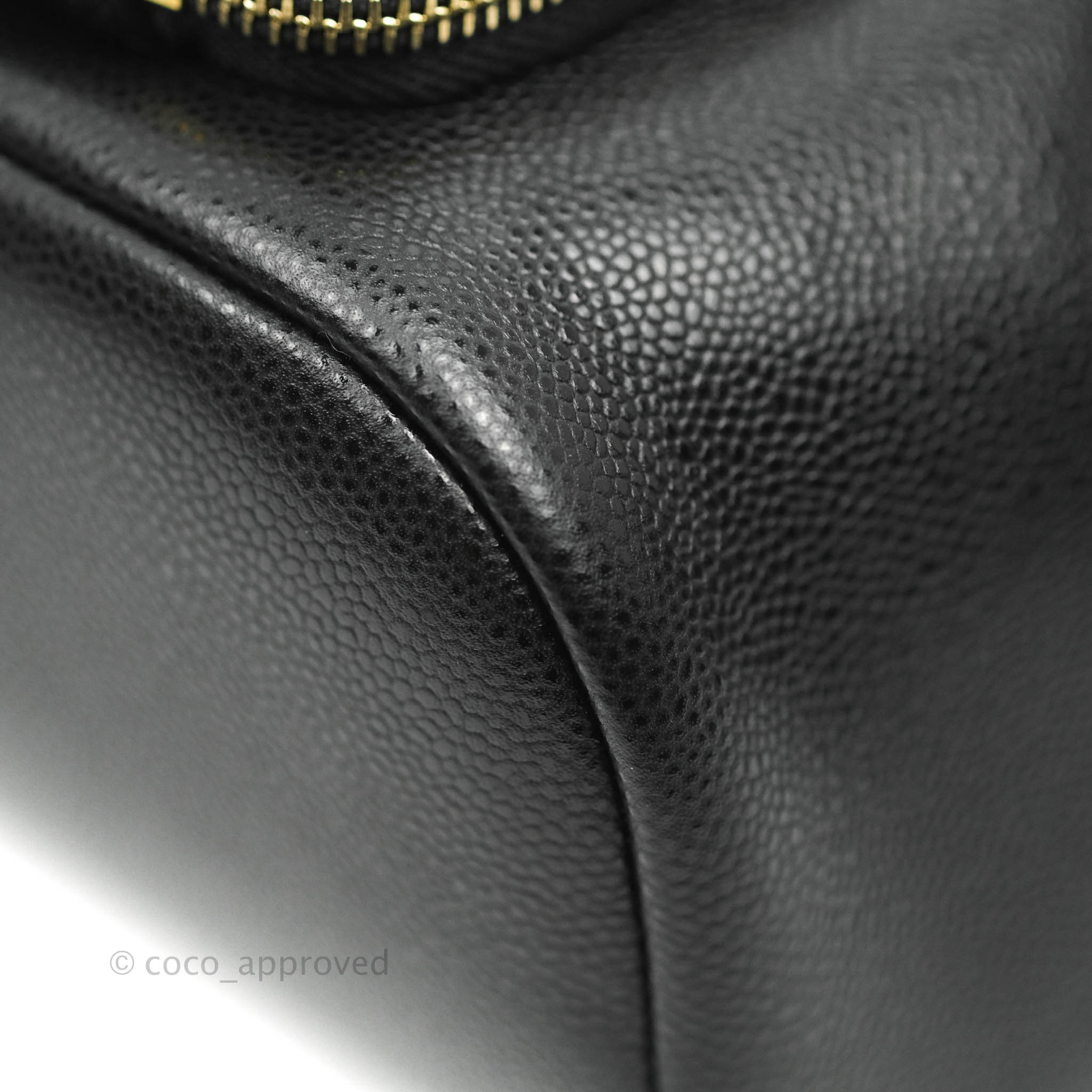 Chanel Business Affinity Drawstring Bucket Bag in Black Caviar Leather with Gold Hardware - Perfect for Work, Travel & Everyday Luxury