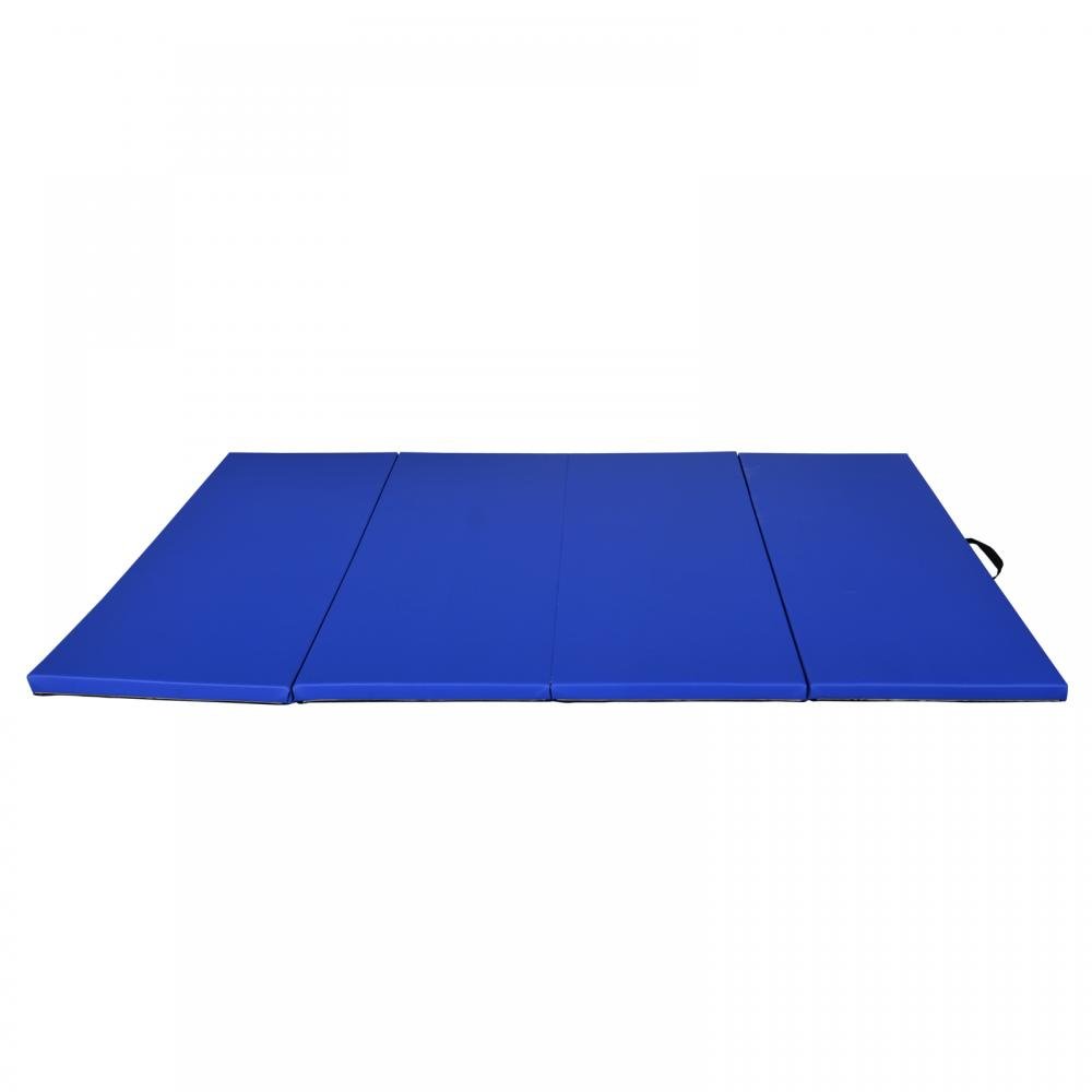 Premium 2-Inch Thick PU Leather Exercise Mat - Best for Yoga, Gymnastics, Pilates & Home Workouts | Non-Slip Folding Gym Mat with Carrying Handles | Ideal for Studios, Gyms & Home Fitness