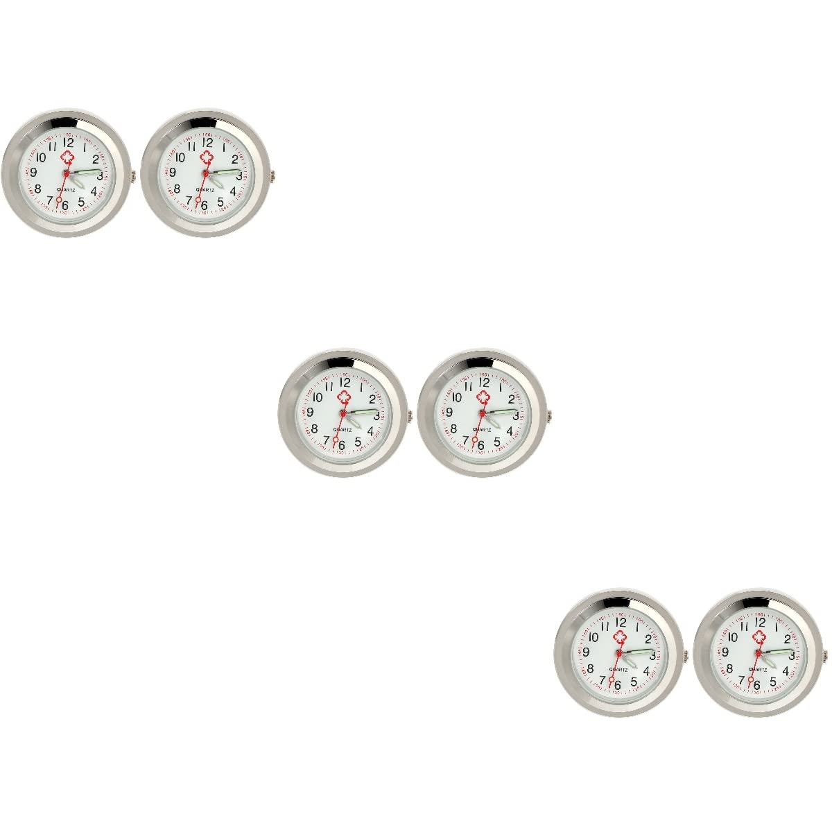 6-Piece Nurse Fob Watch Replacement Set - Quartz Pocket Watch Dials & DIY Watch Parts for Hanging Watches | Perfect for Medical Professionals, Collectors & Watch Repair Enthusiasts