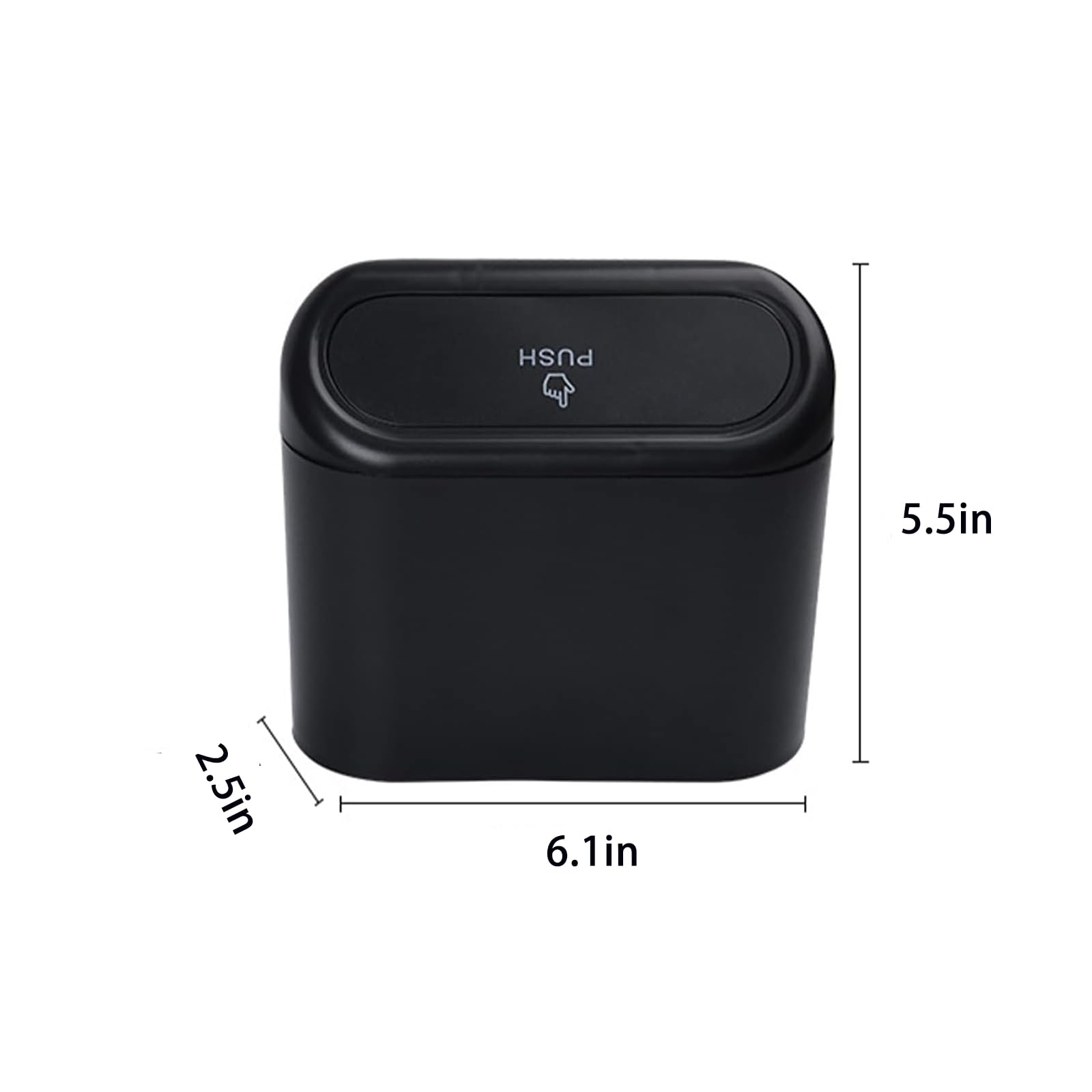2 Pack Mini Car Trash Can with Lid - Small Auto Garbage Bin for Front & Back Seat Storage - Perfect for Road Trips, Commuting & Keeping Your Vehicle Clean