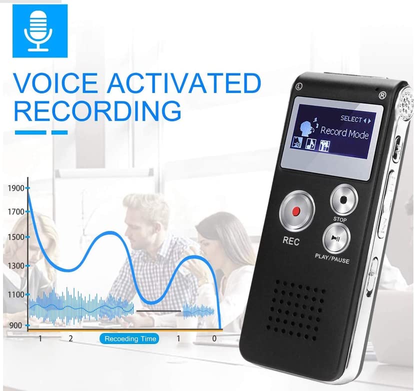 2024 Upgraded 64GB Digital Voice Recorder - Mini Audio Recorder with Voice Activation, MP3 & USB - Perfect for Lectures, Meetings, Interviews, and Note-Taking