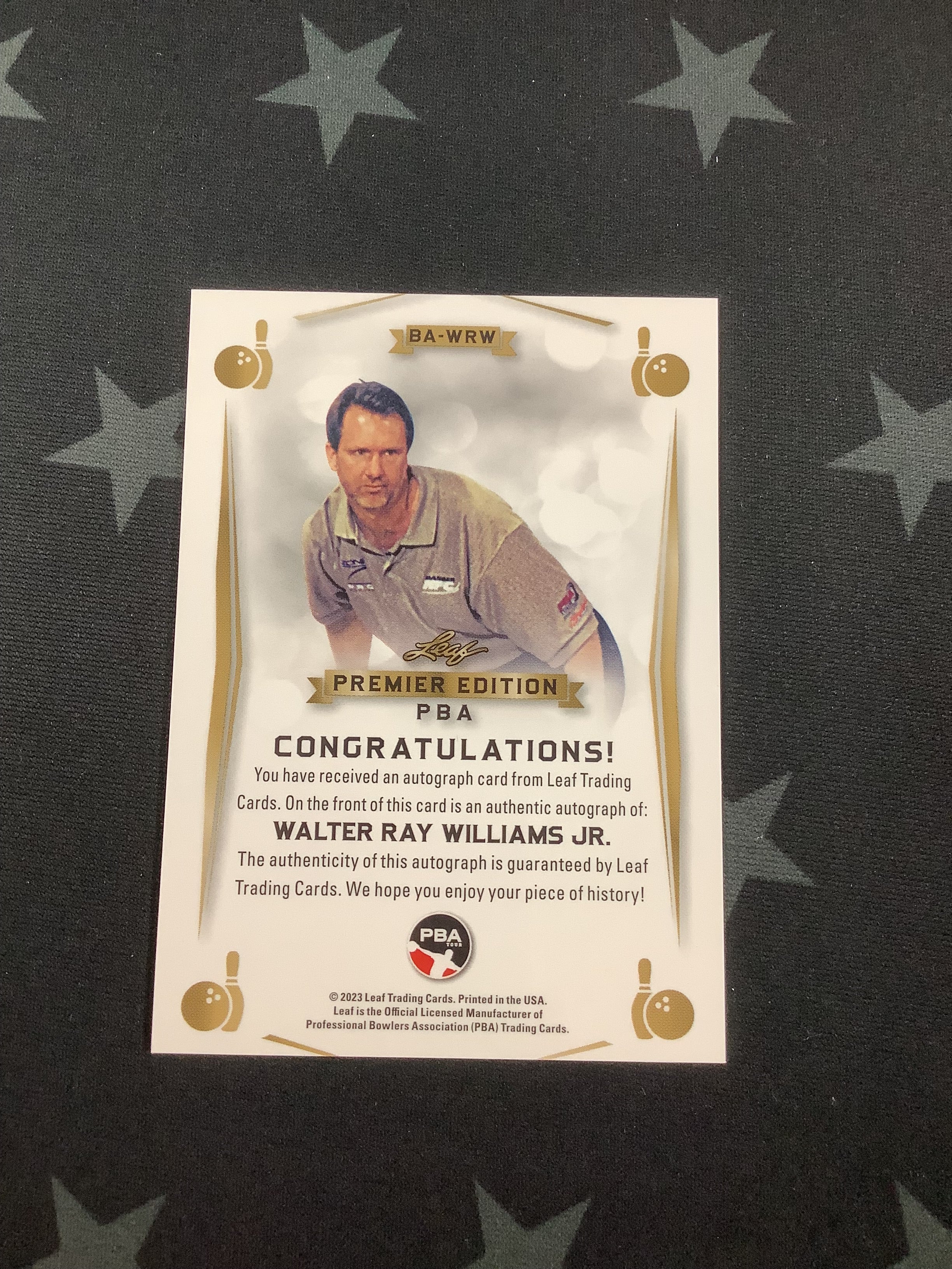 2023 LEAF PREMIER EDITION PBA Walter Ray Williams Jr 7X POTY Autographed Baseball Card - Limited Edition Collectible for Sports Memorabilia Fans & Trading Card Enthusiasts - Perfect for Display, Gifts, and Card Collections