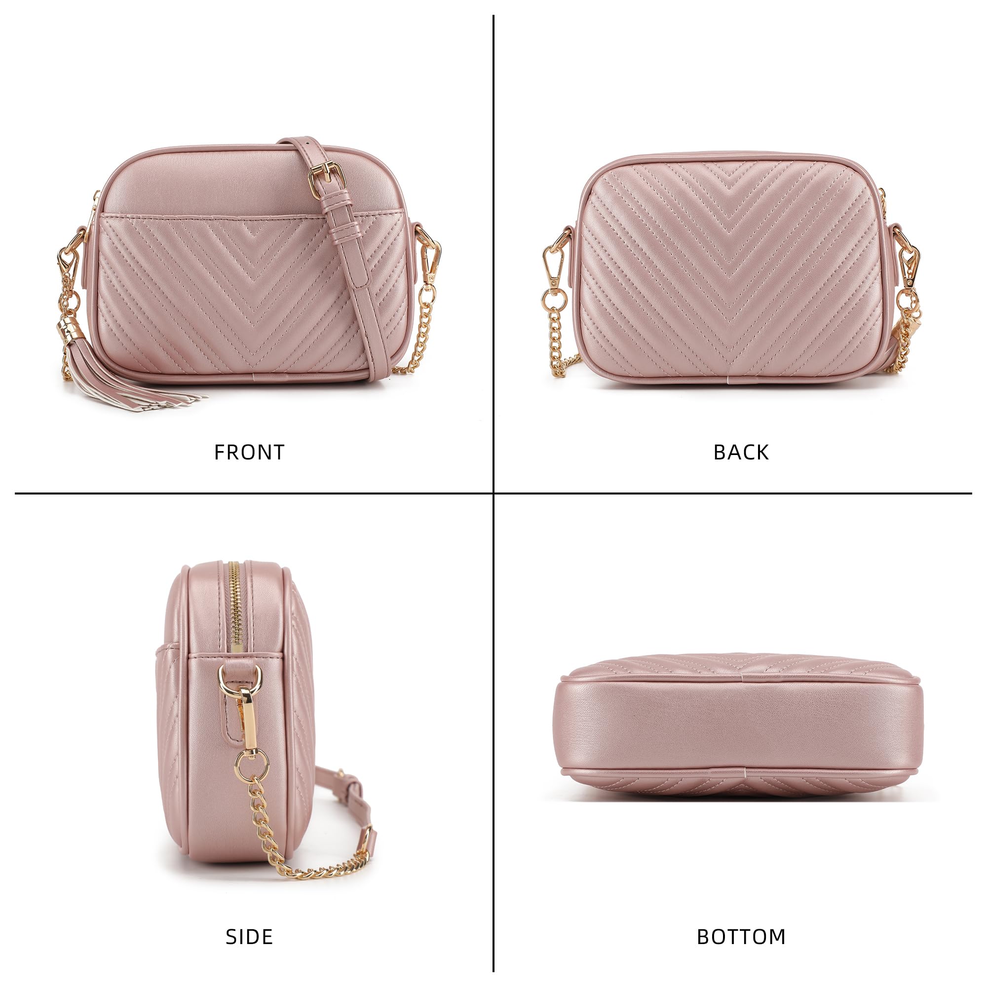 Lola Mae Quilted Crossbody Bag for Women - Fashionable Shoulder Purse with Trendy Design - Perfect for Daily Use, Travel, and Shopping