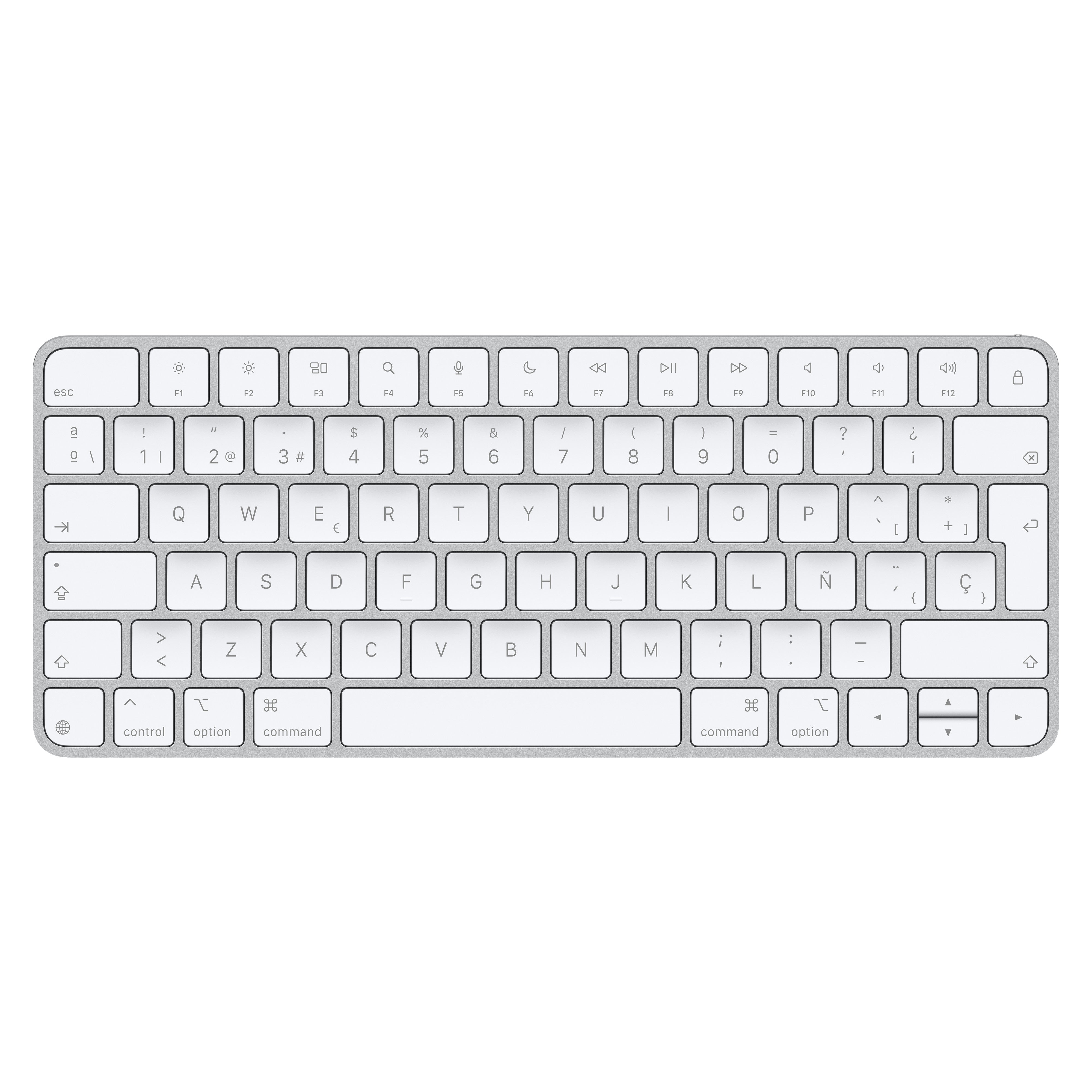 Magic Keyboard for Spanish Typing - Wireless Bluetooth Keyboard with Spanish Layout - Perfect for Bilingual Typing, Office Work & Language Learning
