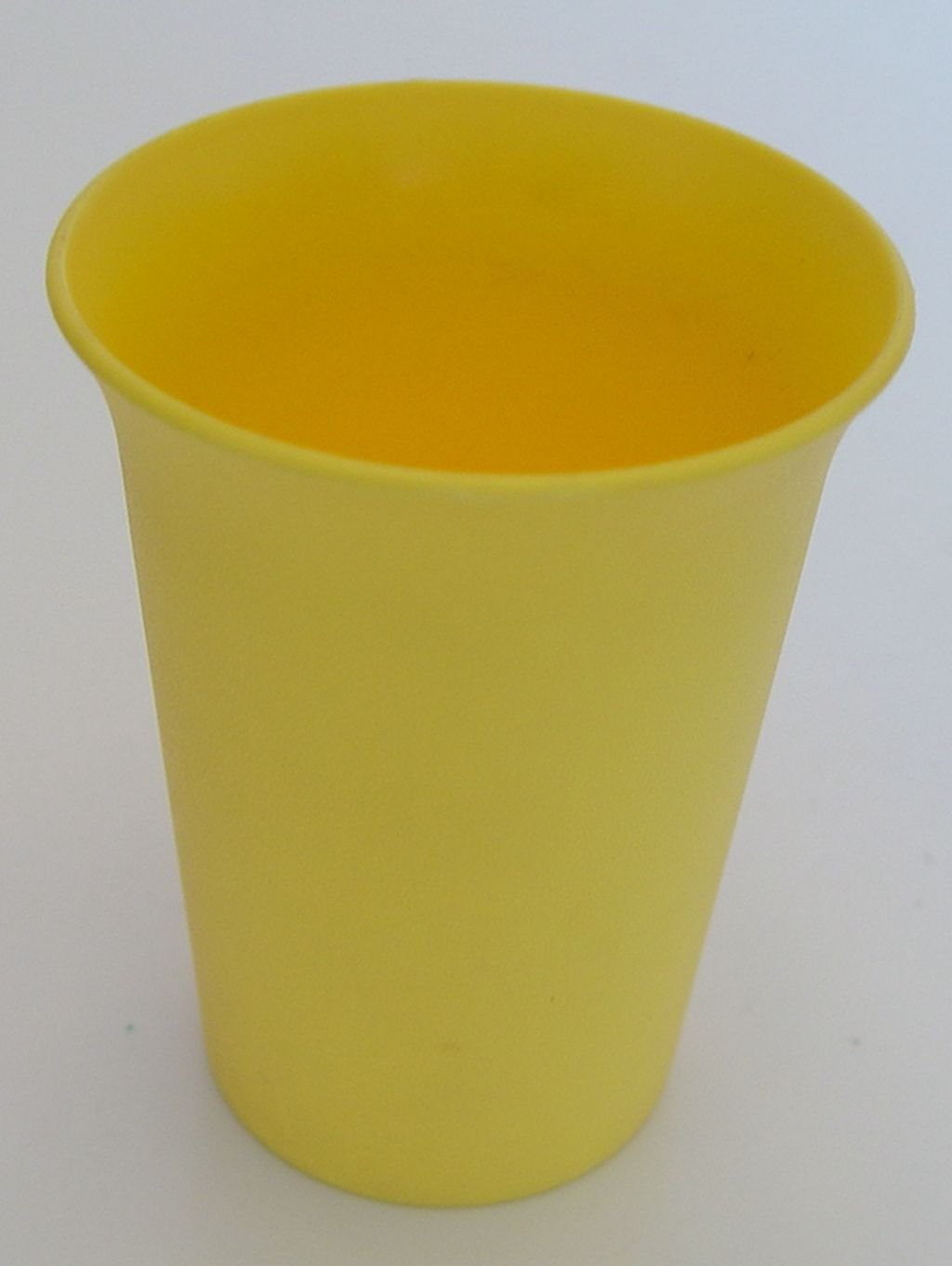 Yellow Tupperware Bell Tumbler 7oz - BPA-Free Plastic Drinking Cup for Kids, Travel & Picnics - Durable, Leak-Proof & Dishwasher Safe