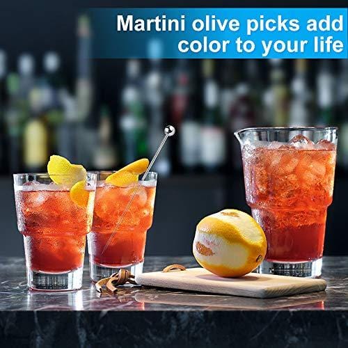 15PCS Stainless Steel Cocktail Picks - 4.3 Inch Reusable Martini Skewers for Olives, Appetizers & Sandwiches | Durable Metal Toothpicks for Home Bars, Parties & Cocktail Making | by FATLODA