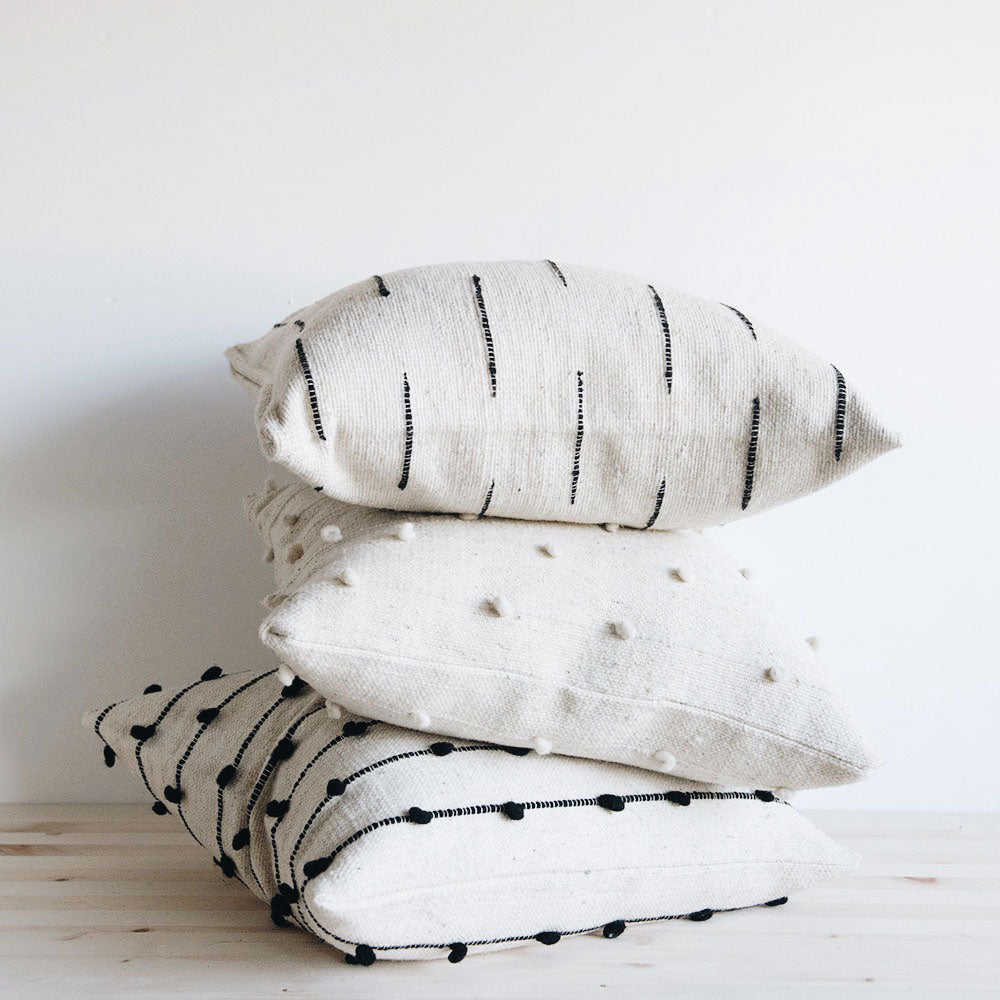 Soft Wool Throw Pillow Cover with Natural Loops - Cozy Home Decor for Living Room, Bedroom & Sofa - Perfect for Fall and Winter Seasons