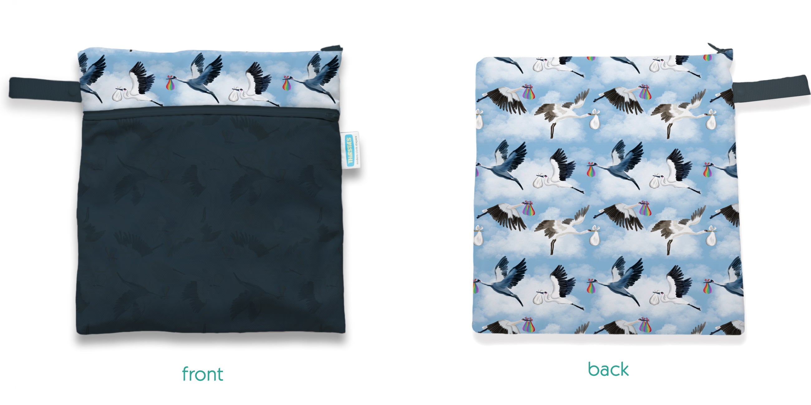 Thirsties Wet Dry Bag - Reusable Waterproof Diaper Bag for Cloth Diapers, Swimsuits & Wet Clothes | Perfect for Daycare, Travel & Beach Trips