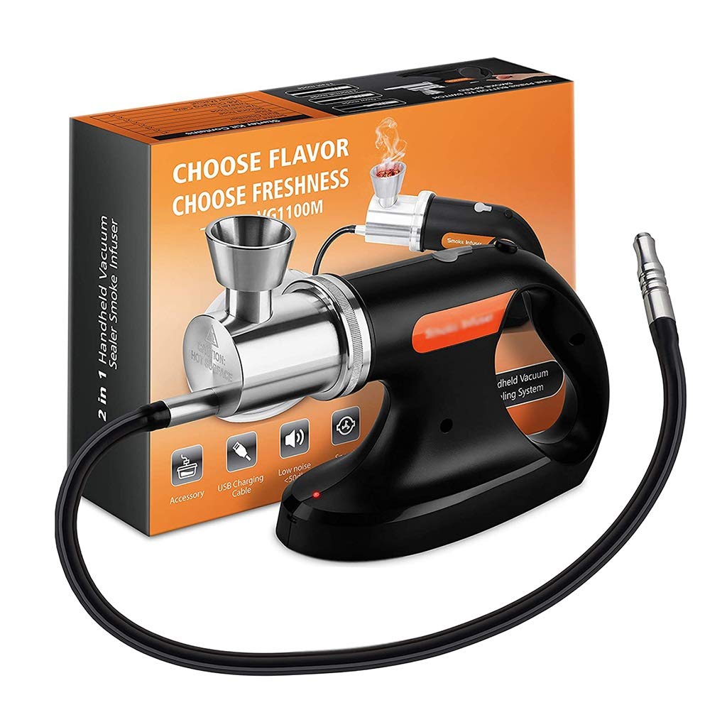 USB Electric Cold Smoking Gun - Portable Handheld Smoke Infuser for Cocktails, Whiskey, BBQ, Meat & Pizza | Indoor/Outdoor Cooking & Food Flavoring Tool | Perfect for Home Bars, Camping & Gourmet Dining