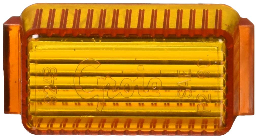 Grote 92433 Yellow Clearance Marker Replacement Lenses - Durable Economy Lens for Truck & Trailer Safety Lighting - Perfect for Commercial Vehicles, Construction Equipment & RV Lighting