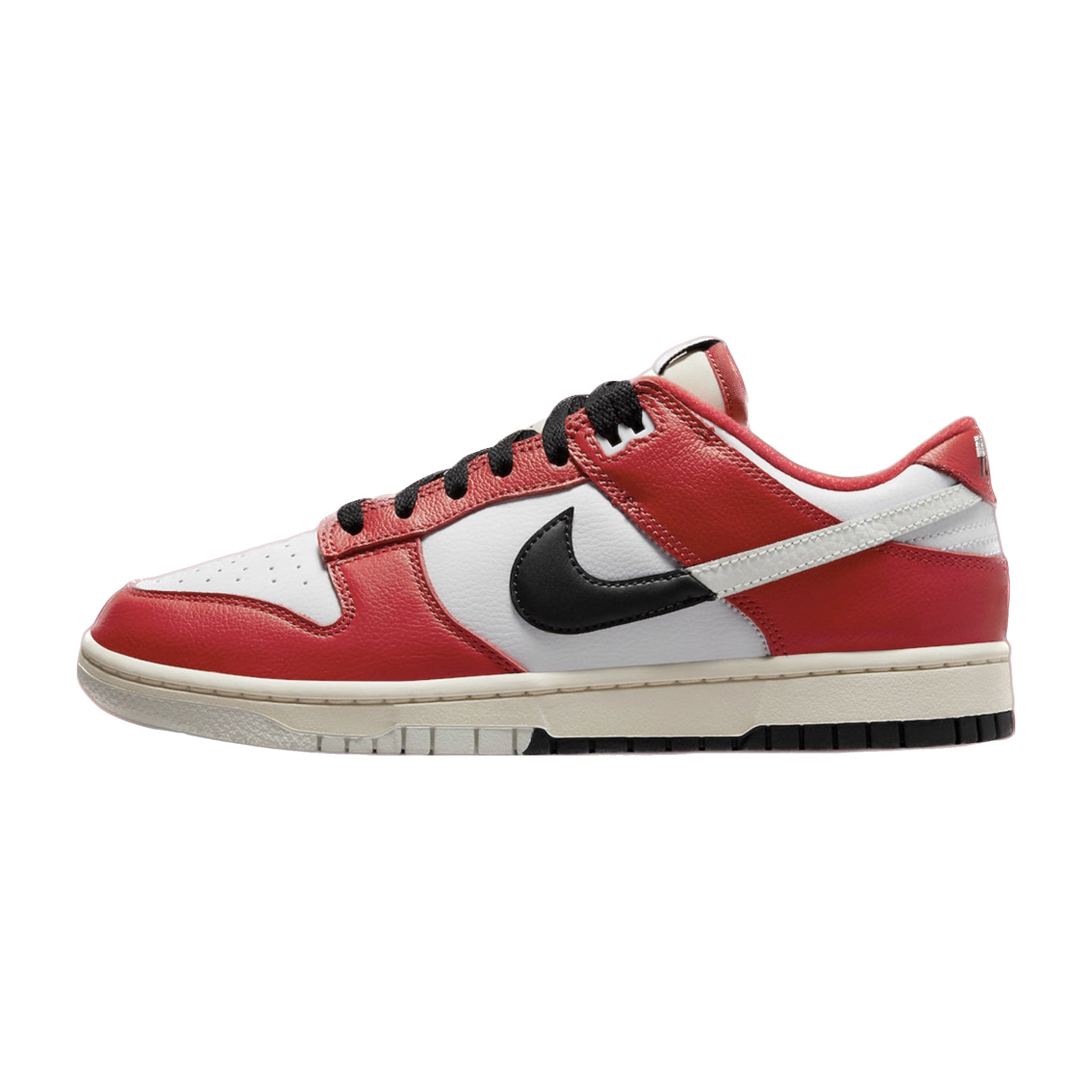 Nike Dunk Low Chicago Split Sneakers - University Red, Black, Light Silver & White - Perfect for Casual Wear, Street Style & Sneaker Collectors