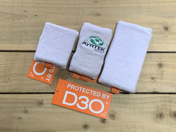 Ayrtek Hybrid Wrist Guard & Sweatband - White | Breathable Support for Gym, Tennis & Basketball | Sports & Fitness Accessories
