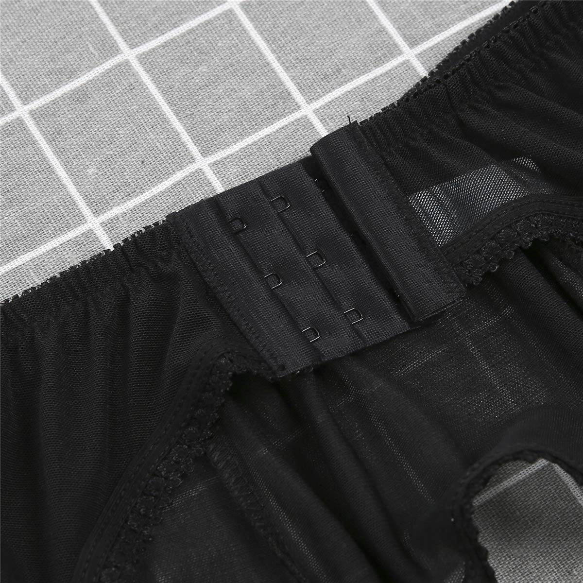 Sexy Women's Mesh Garter Belt - High Waist Suspender Belt with 6 Metal Clips for Stockings & Lingerie | Perfect for Bridal, Boudoir & Special Occasions