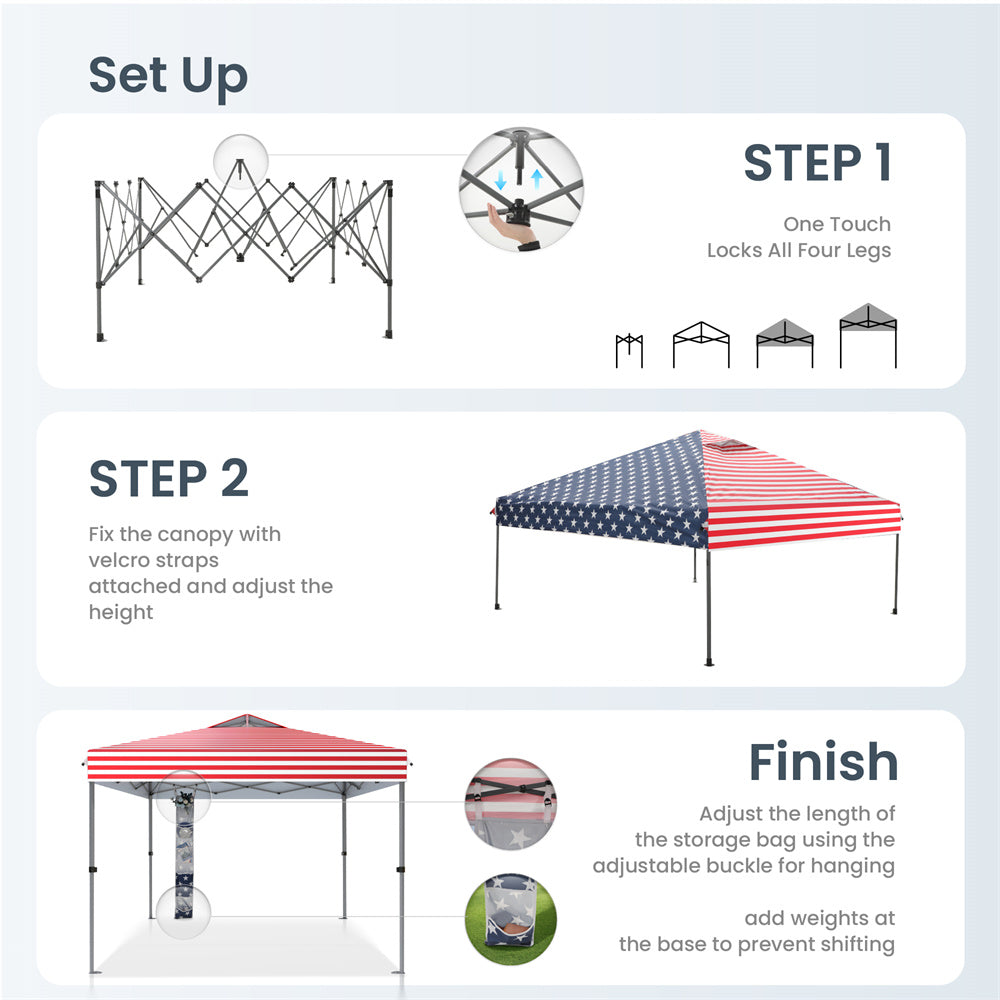 PHI VILLA 10'x10' Pop Up Canopy Tent with Carry Bag & Wheels - Instant Shelter for Outdoor Camping, Beach Parties, Backyard BBQ, Picnics & Tailgating Events