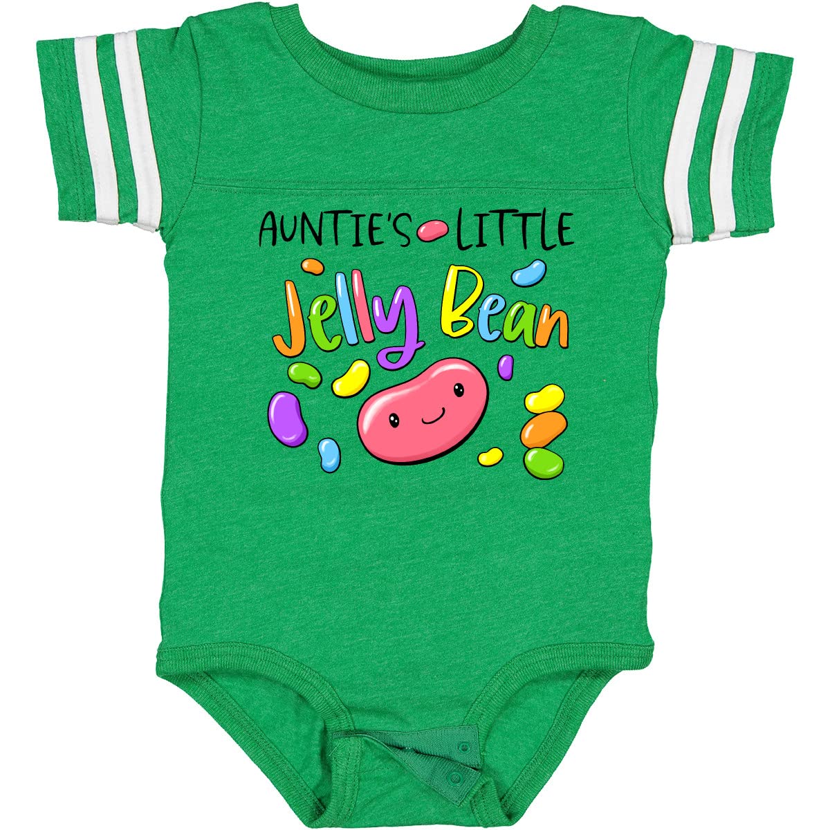 Inktastic Aunties Little Jellybean Cute Easter Candy Baby Bodysuit - Adorable Infant Onesie for Easter Gifts & Family Photos