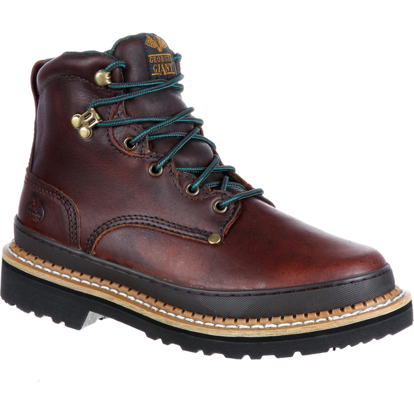 Georgia Giant Work Boots for Men - Heavy Duty Steel Toe, Waterproof & Slip Resistant - Ideal for Construction, Landscaping & Outdoor Work
