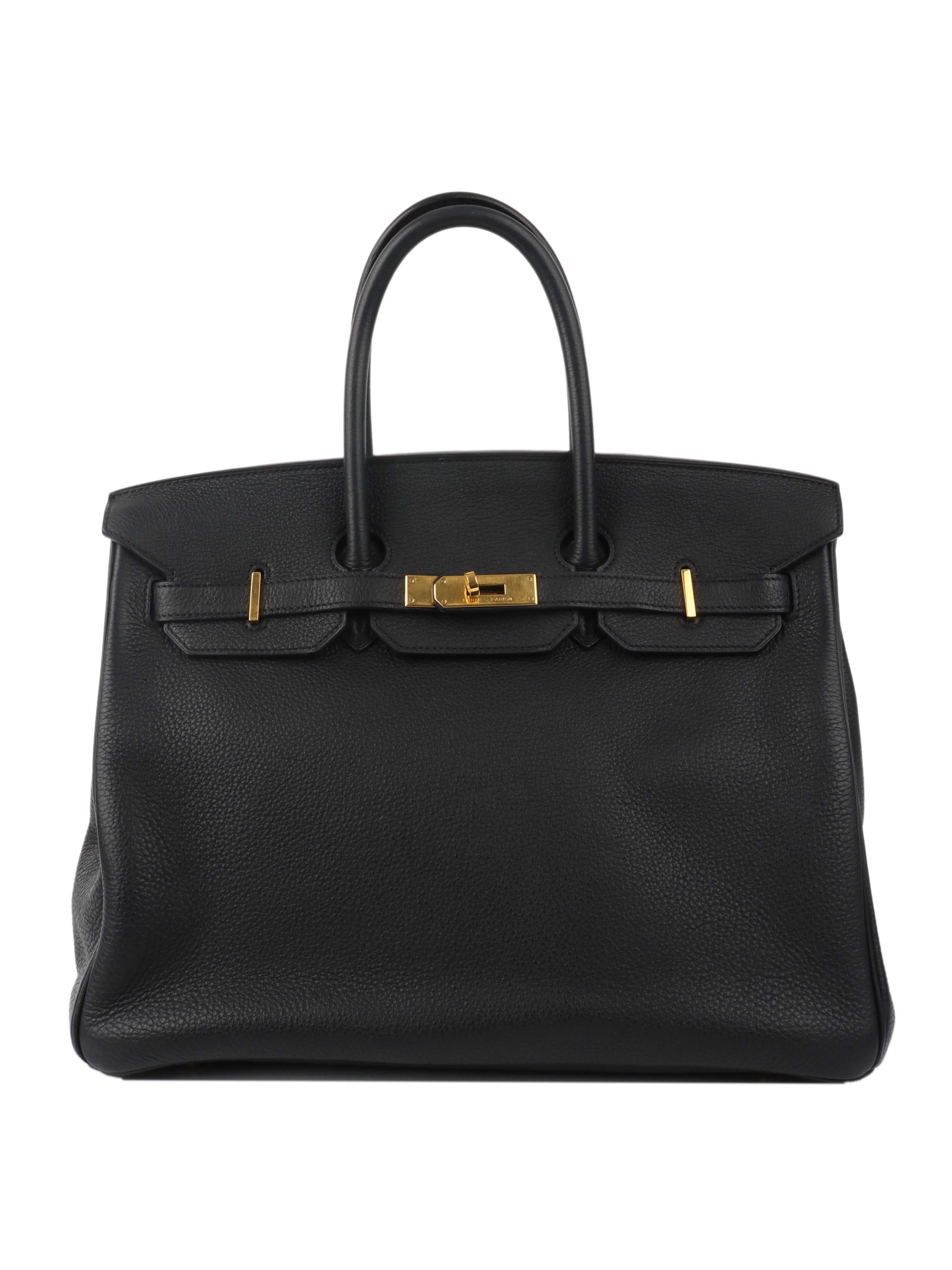 Authentic Hermes Birkin 35 Handbag in Noir Black with Gold Hardware (GHW) 2011 Collection - Luxury Tote Bag for Women, Perfect for Work, Travel & Special Occasions