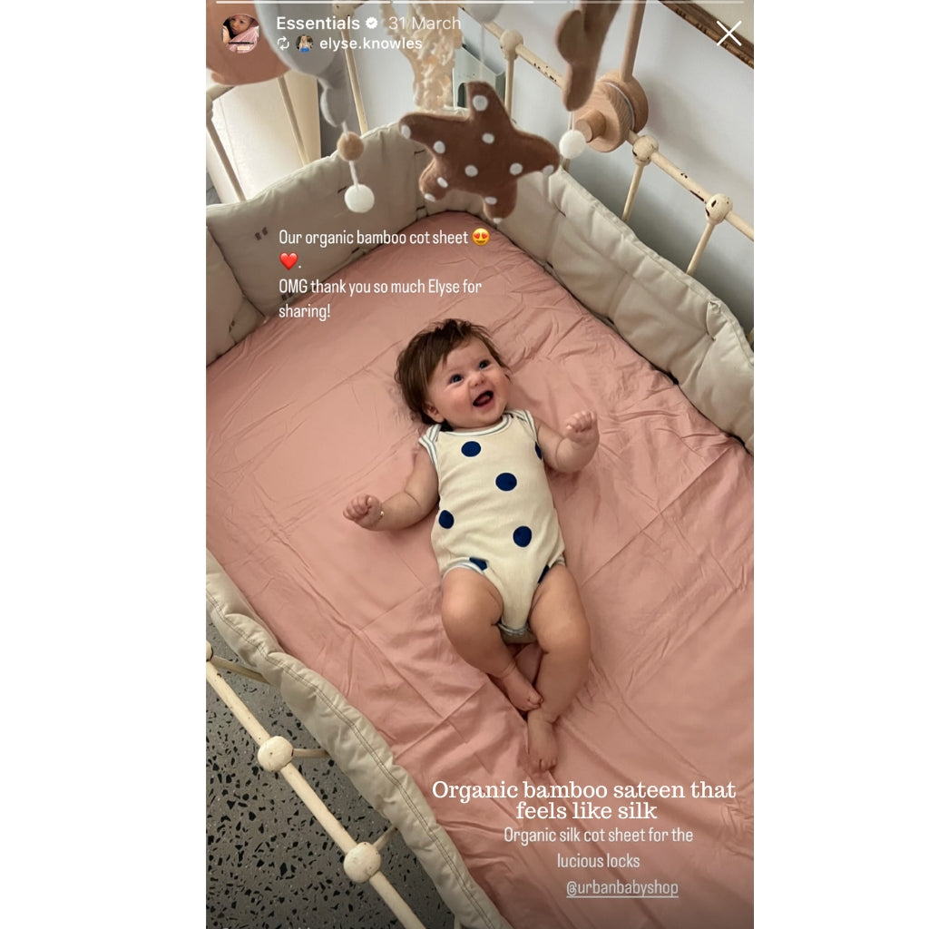 Organic Bamboo Fitted Crib Sheet for Baby - Soft, Breathable & Hypoallergenic - Perfect for Nursery, Daycare & Travel - Urban Baby Collection