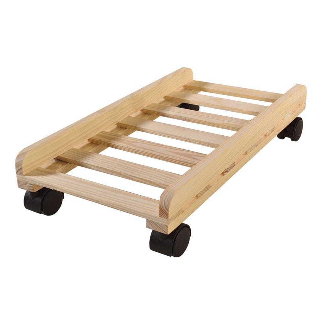 liushop Wooden Mobile CPU Stand Tower - Adjustable PC Cart Holder with Pulley & Cooling Base for Desktop Host Chassis | Perfect for Office, Gaming Setup & Home Workspace Organization (Color: H)