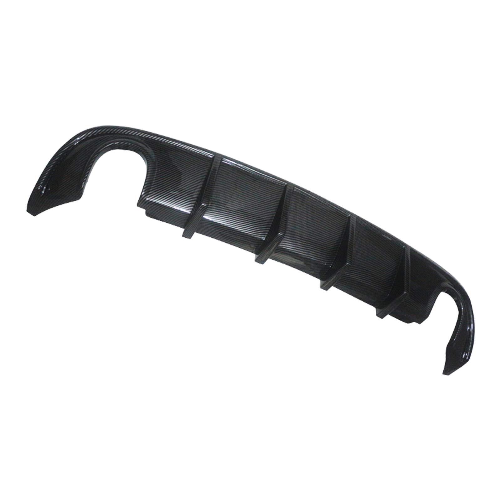 NINTE Carbon Fiber Rear Diffuser for 2015-2023 Dodge Charger RT/SXT/SE - Shark Fin Lower Bumper Lip (Fits Circle Exhaust Ports Only) | Aggressive Styling Upgrade for Street Racing & Car Shows