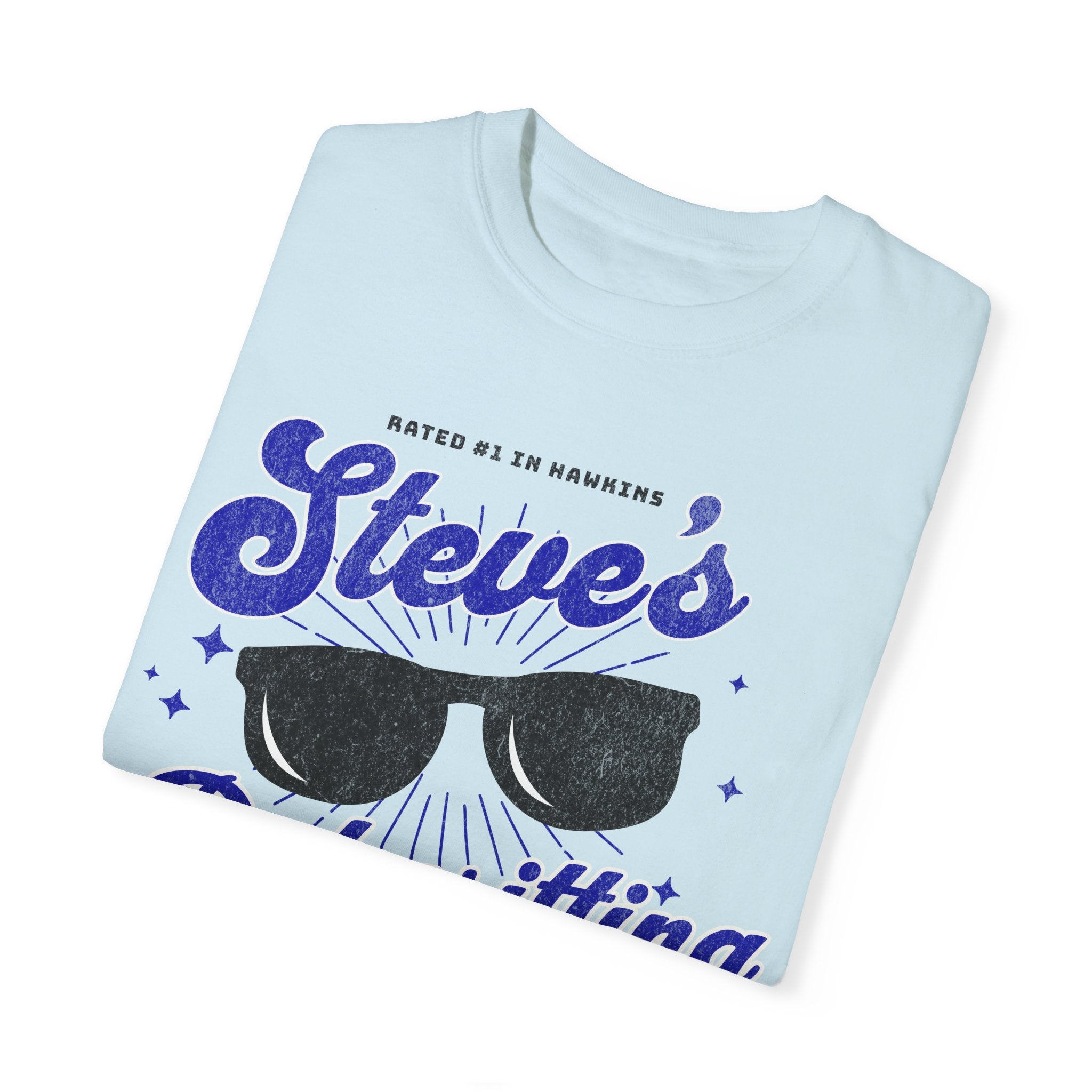 Steve's Babysitting Service Funny T-Shirt - Comfortable Cotton Tee for Babysitters & Childcare Workers - Perfect for Work, Gifts & Casual Wear